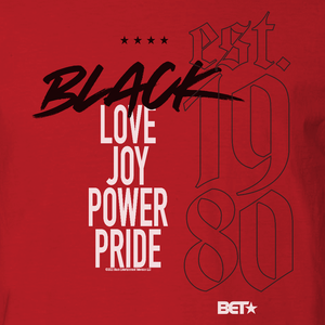 BET Love Joy Power Pride Adult Short Sleeve T-Shirt