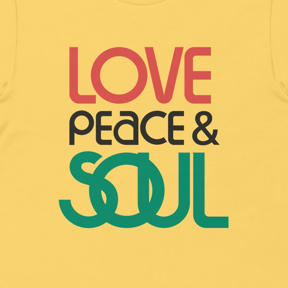 Soul Train Liebe Frieden und Seele T-Shirt