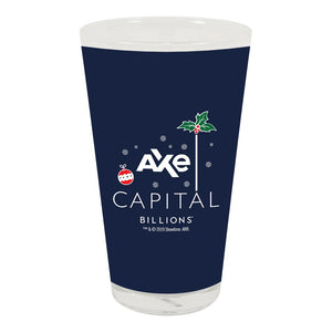 Billions Festive Axe Capital Stacked Logo 17 oz Pint Glass