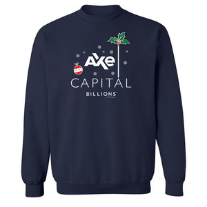Billions Festive Axe Capital Stacked Logo Fleece Crewneck Sweatshirt