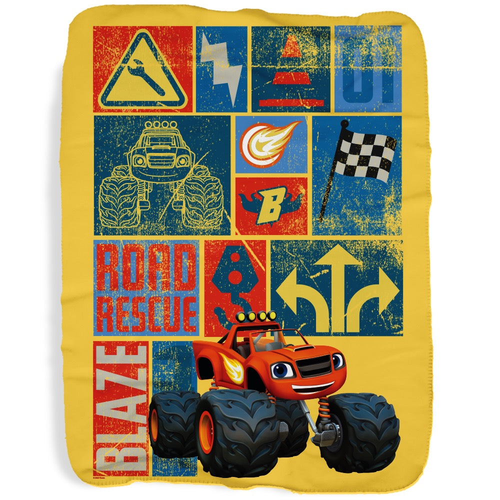 Blaze & The Monster Machines Road Rescue Sherpa Blanket