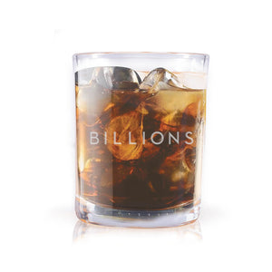 Billions Logo Rocks Glass