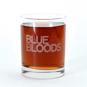 Blue Bloods Logo Laser Engraved Rocks Glass