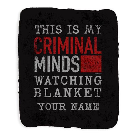 Criminal Minds Watching Personalized Sherpa Blanket
