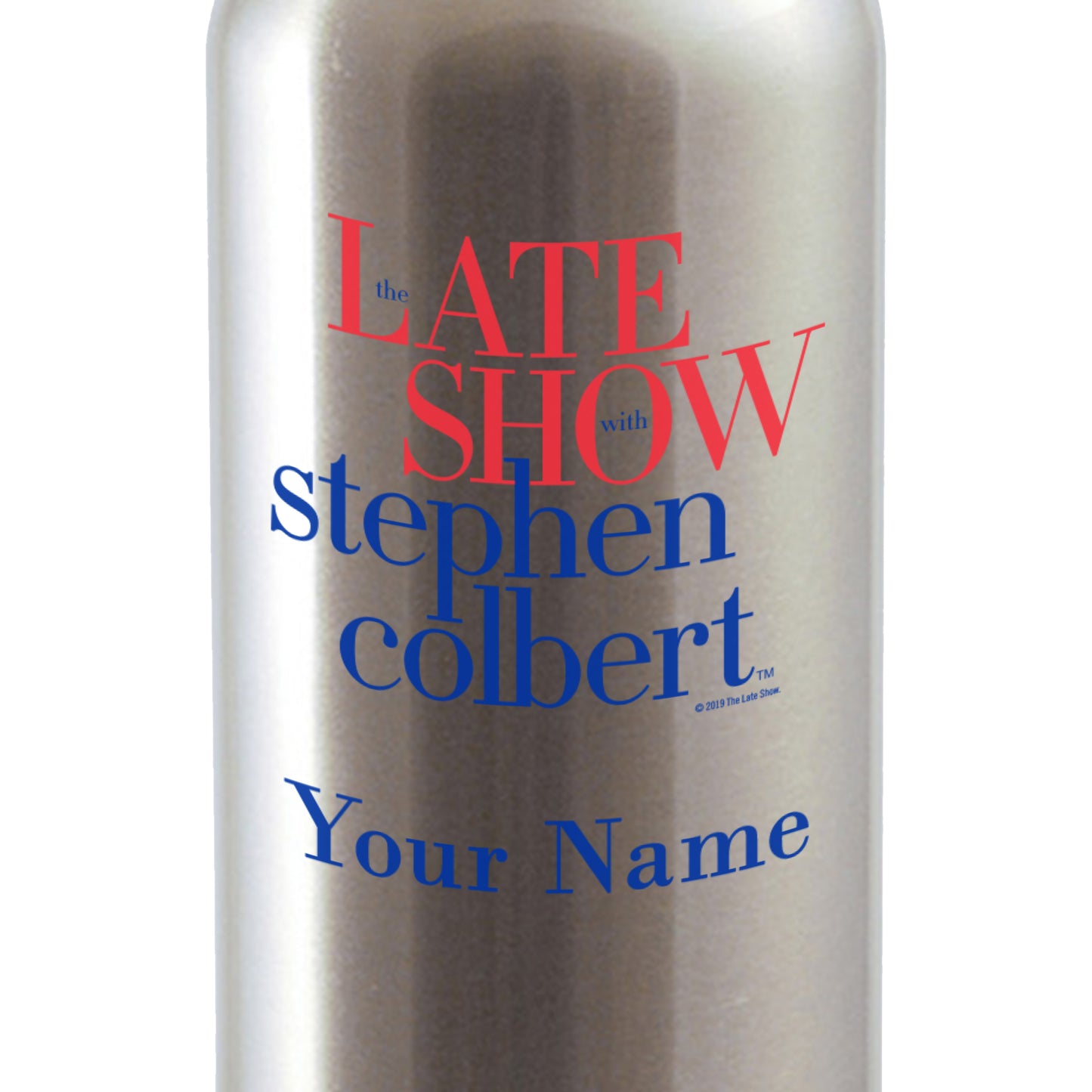 The Late Show with Stephen Colbert Personalized Stainless Steel Water Bottle