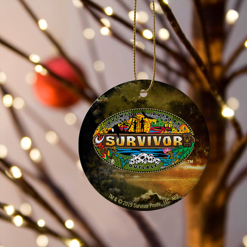 Survivor Mashup Logo Double Sided Ornament