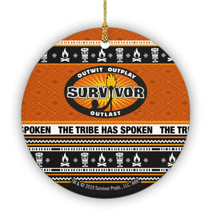 Survivor Der Stamm hat gesprochen Rundes Ornament aus Keramik