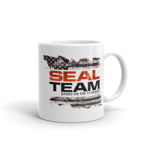 SEAL Team Logo Flag White Mug