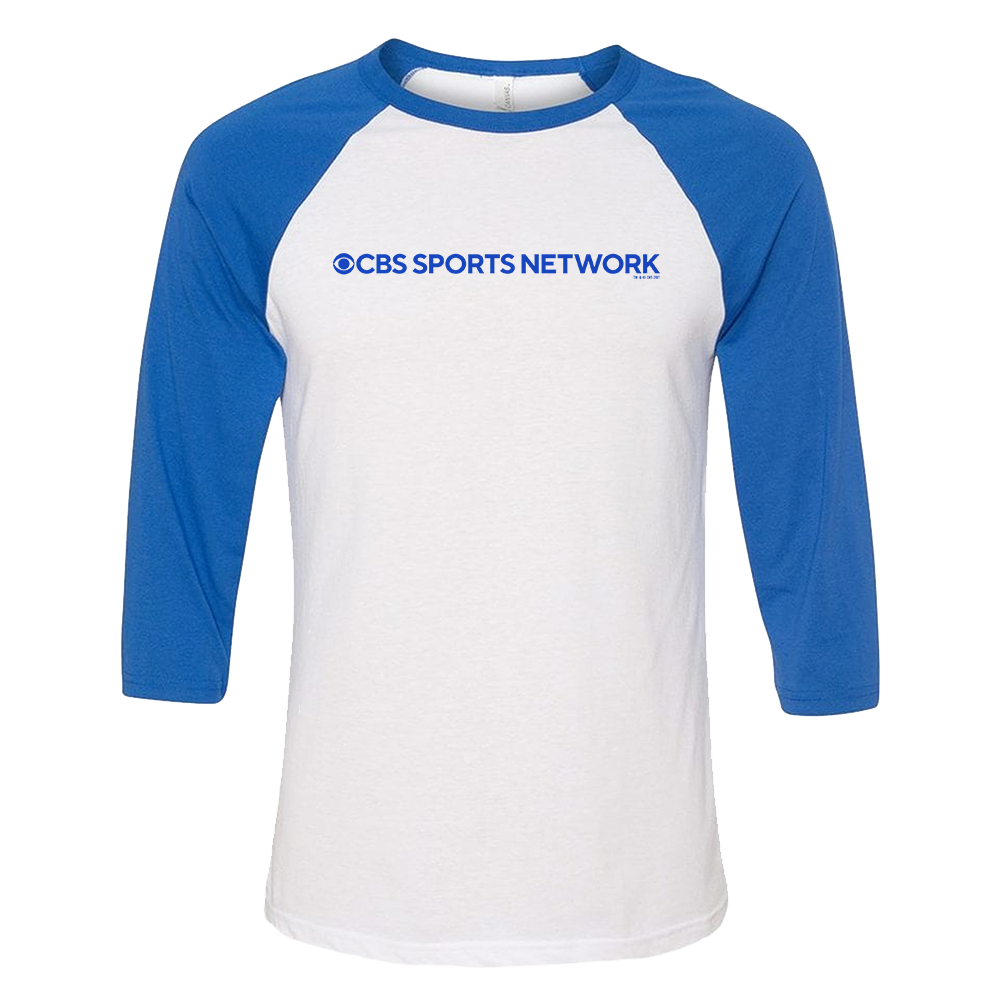 CBS Sports Fantasy CBS Sports Network Logo 3/4 Sleeve Baseball T-Shirt