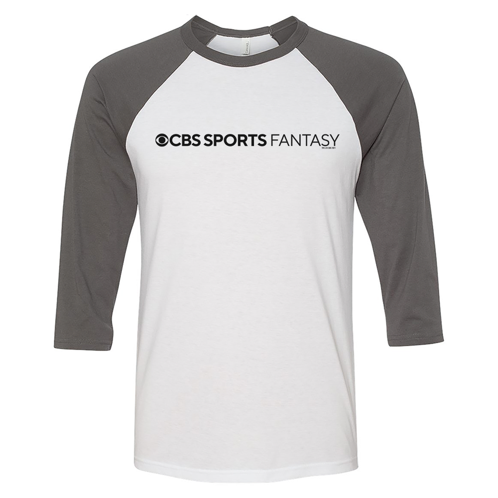 CBS Sports Fantasy Logo 3/4 Sleeve Baseball T-Shirt