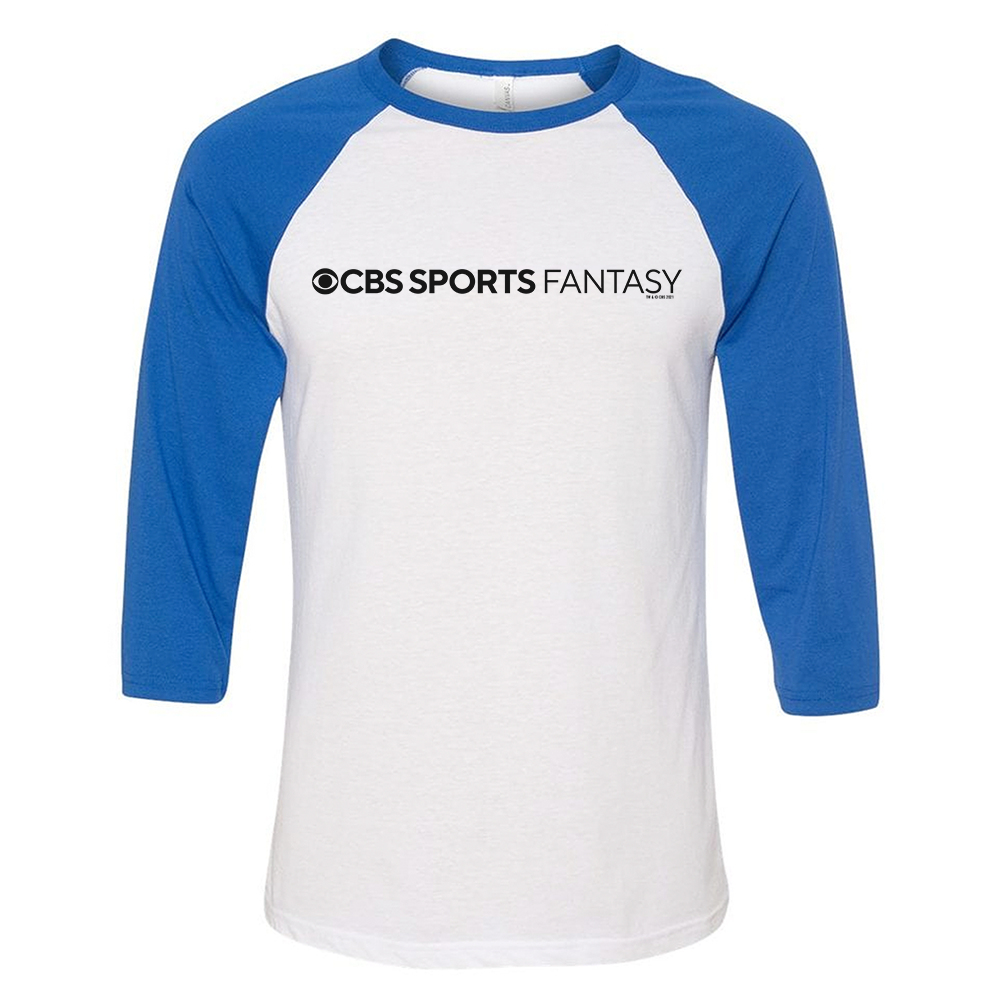 CBS Sports Fantasy Logo 3/4 Sleeve Baseball T-Shirt