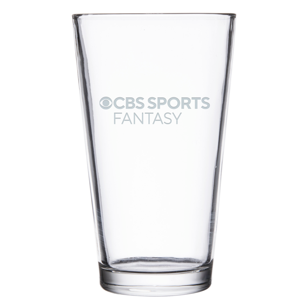 CBS Sports Fantasy Logo Laser Engraved Pint Glass