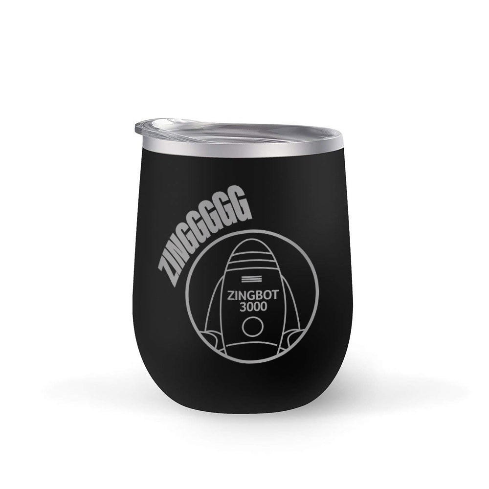 Big Brother Zingbot 12 oz Stainless Steel Wine Tumbler