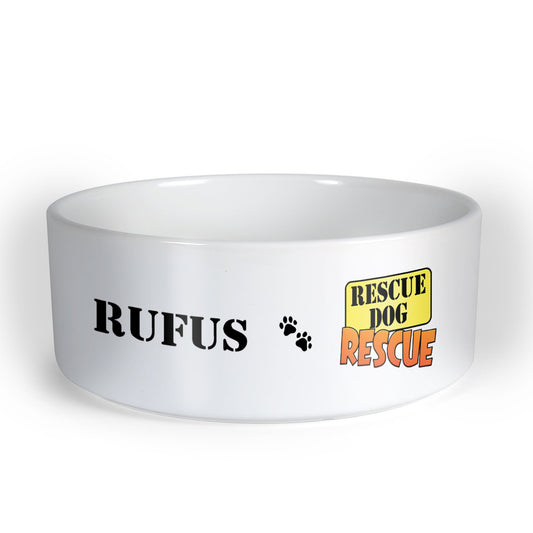 The Late Show with Stephen Colbert Rescue Dog Rescue Personalized Small Pet Bowl