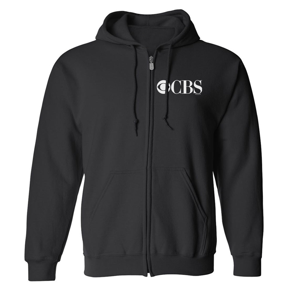 CBS Vintage Logo Fleece Zip-Up Hooded Sweatshirt