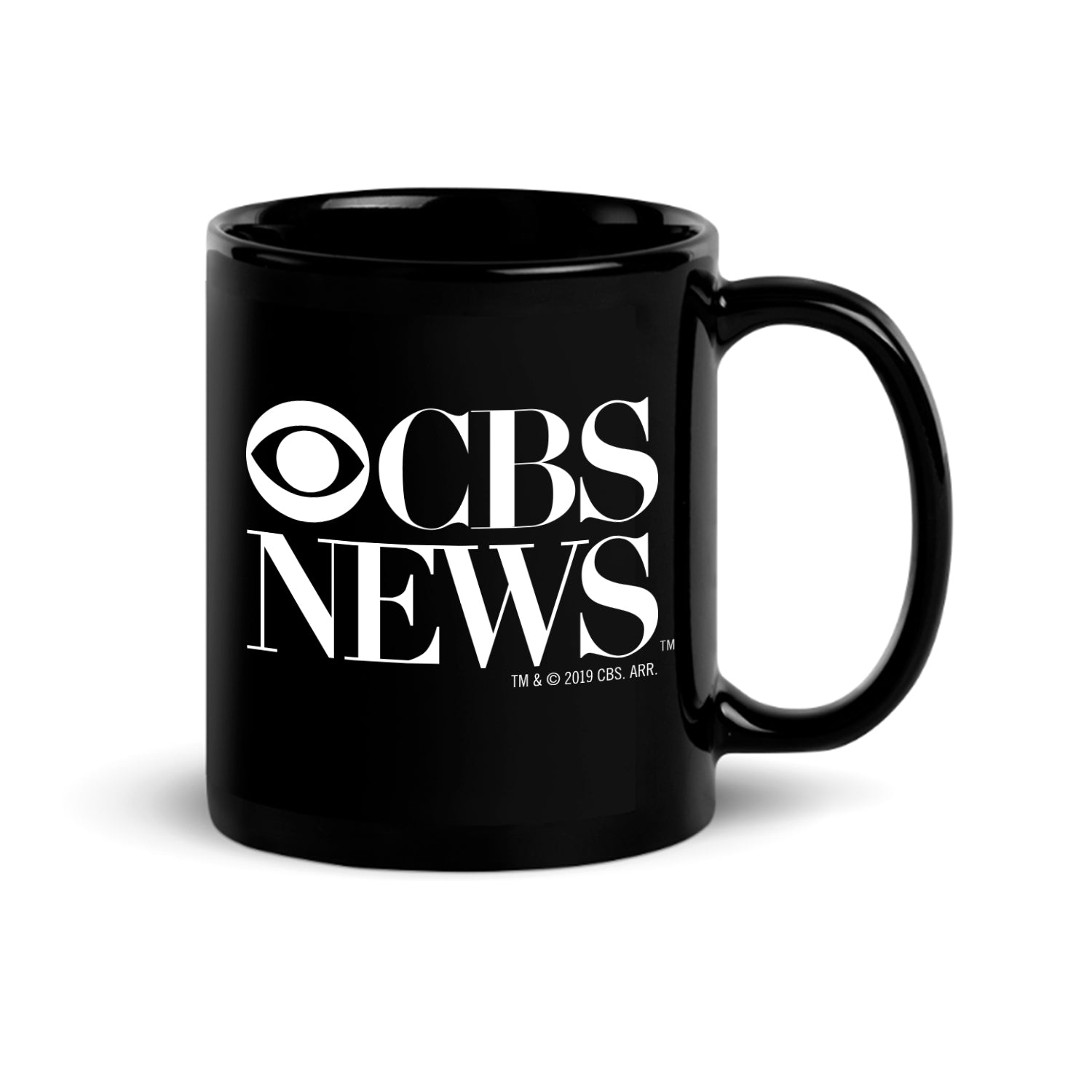 CBS News Vintage Logo Black Mug