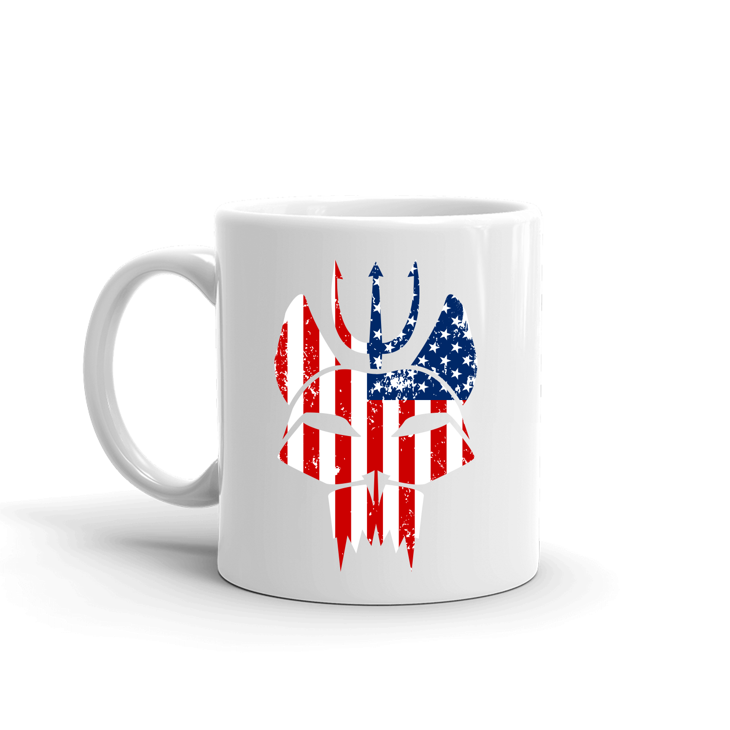 SEAL Team Bravo American Flag White Mug