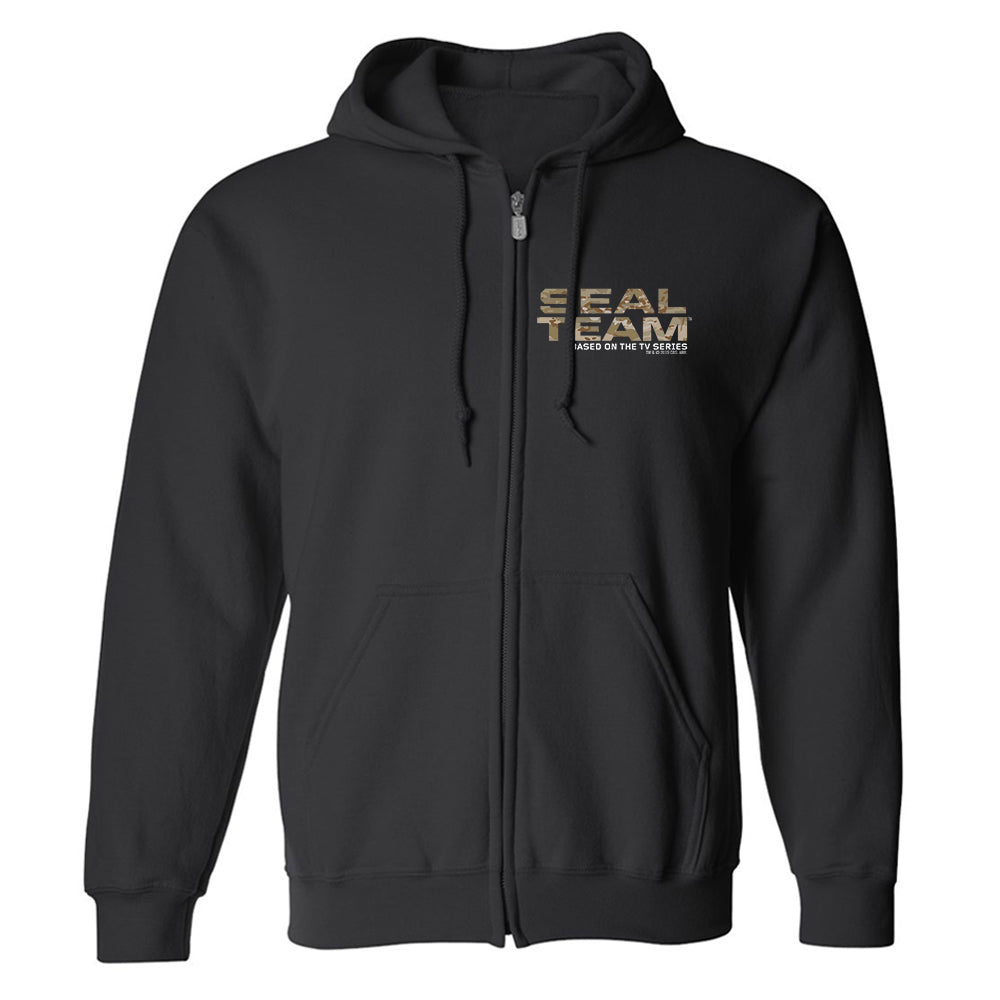 SEAL Team Camoflauge Logo Fleece Zip-Up Hooded Sweatshirt
