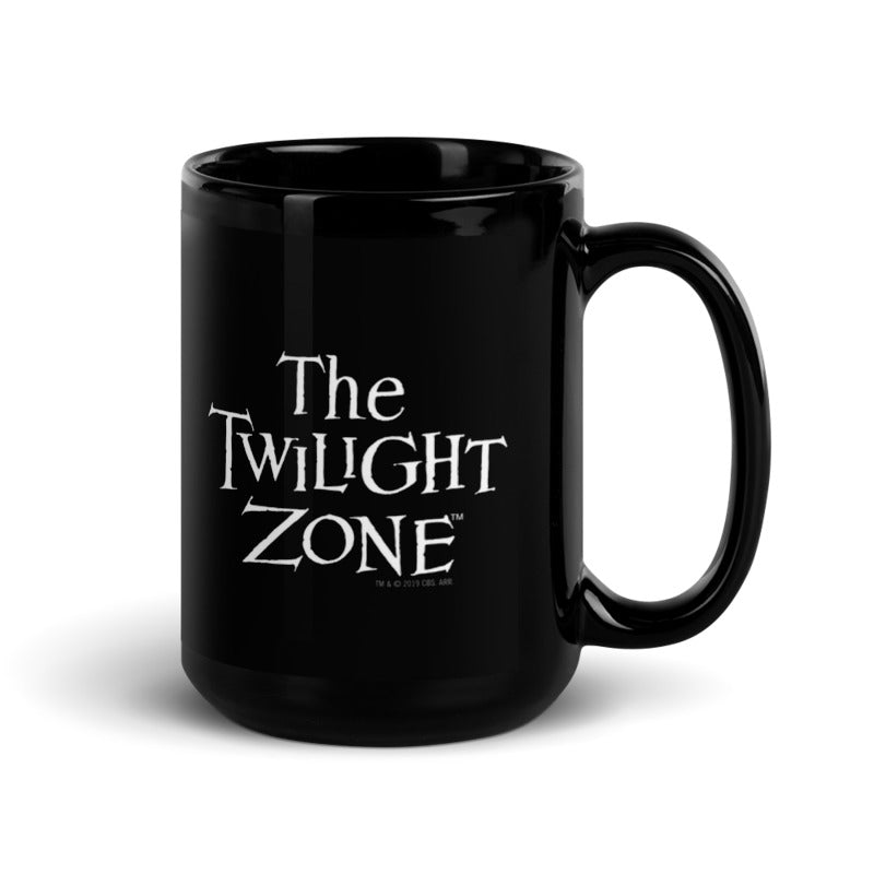 The Twilight Zone Logo Black Mug