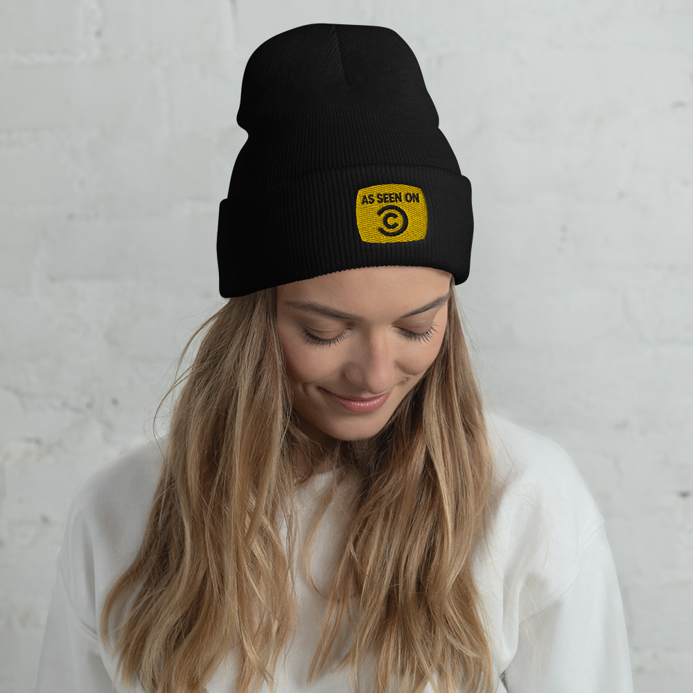 As Seen On Comedy Central Logo Embroidered Beanie