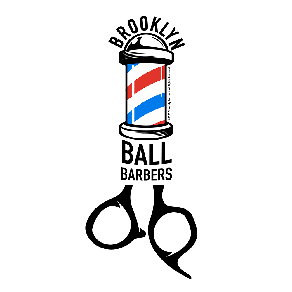 Tel que vu sur Comedy Central Ball Barbers Logo Tablier - Avec poches