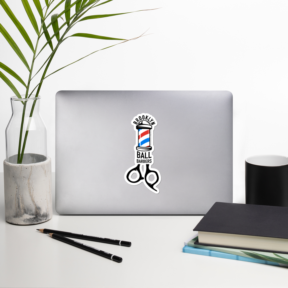As Seen On Comedy Central Ball Barbers Logo Die Cut Sticker