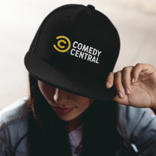 Comedy Central Logo Embroidered Flat Bill Hat