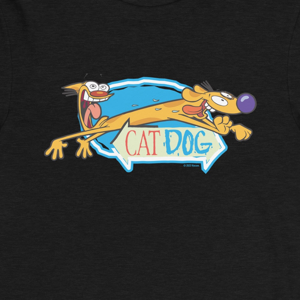 CatDog Crazy Eyes Adult Long Sleeve Shirt