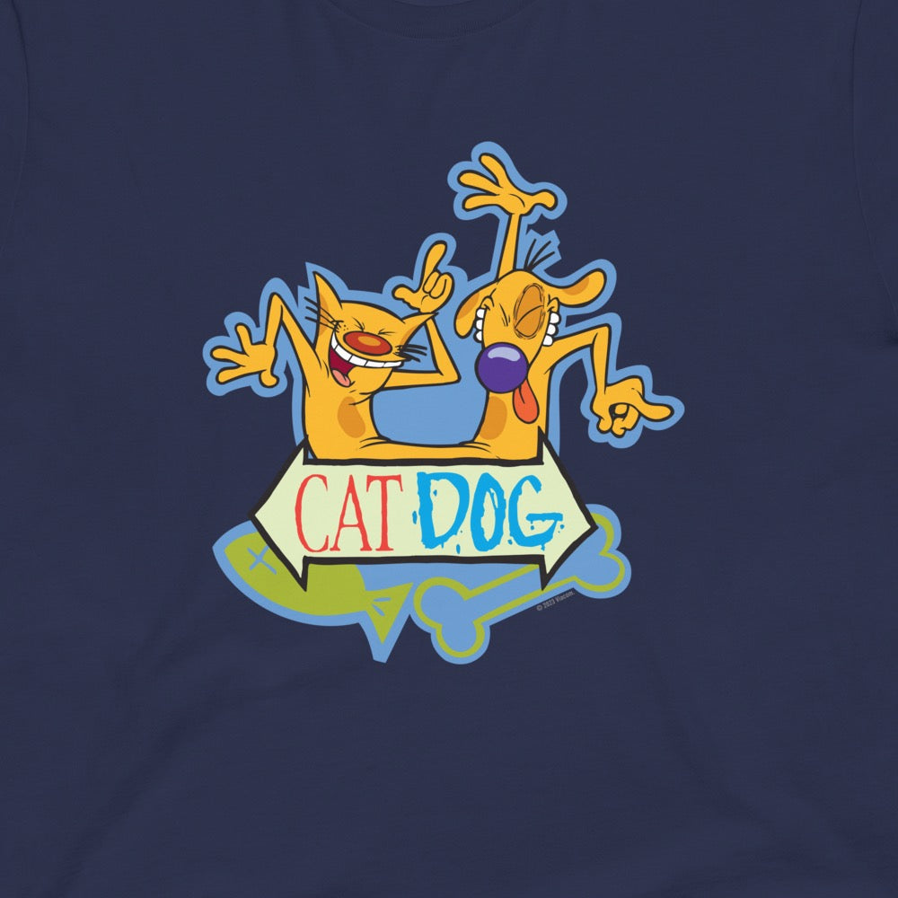 CatDog Dance Adult Short Sleeve T-Shirt