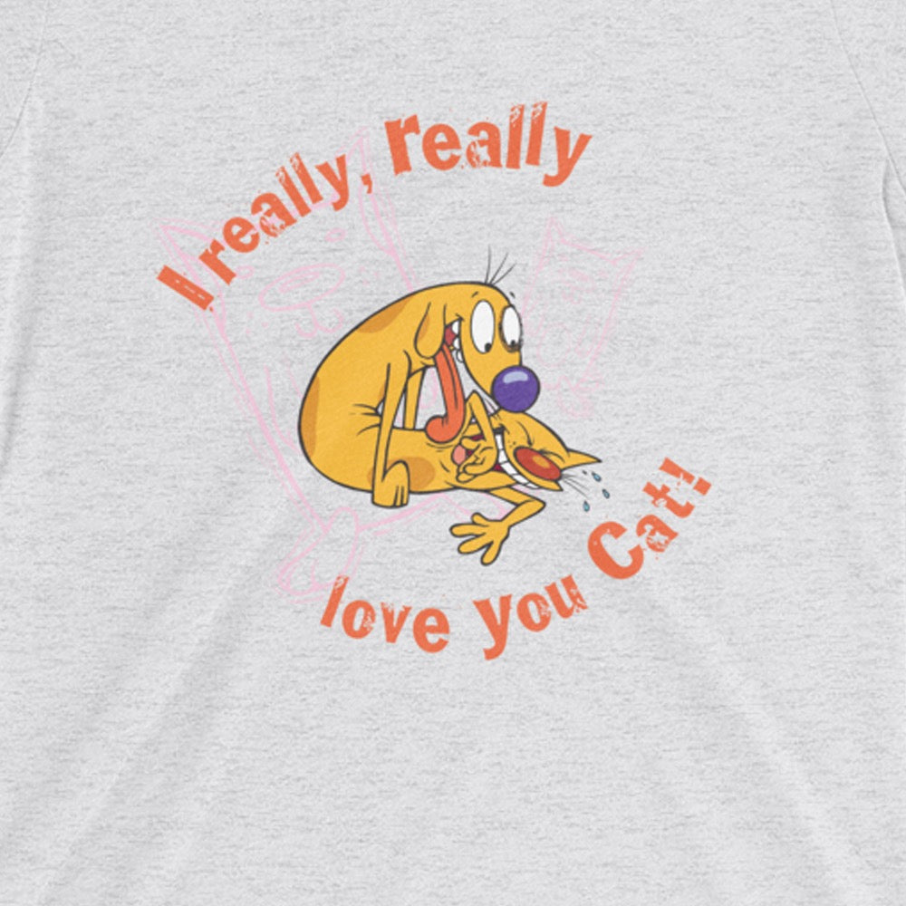 CatDog Really Love You Cat Women's Short Sleeve T-Shirt