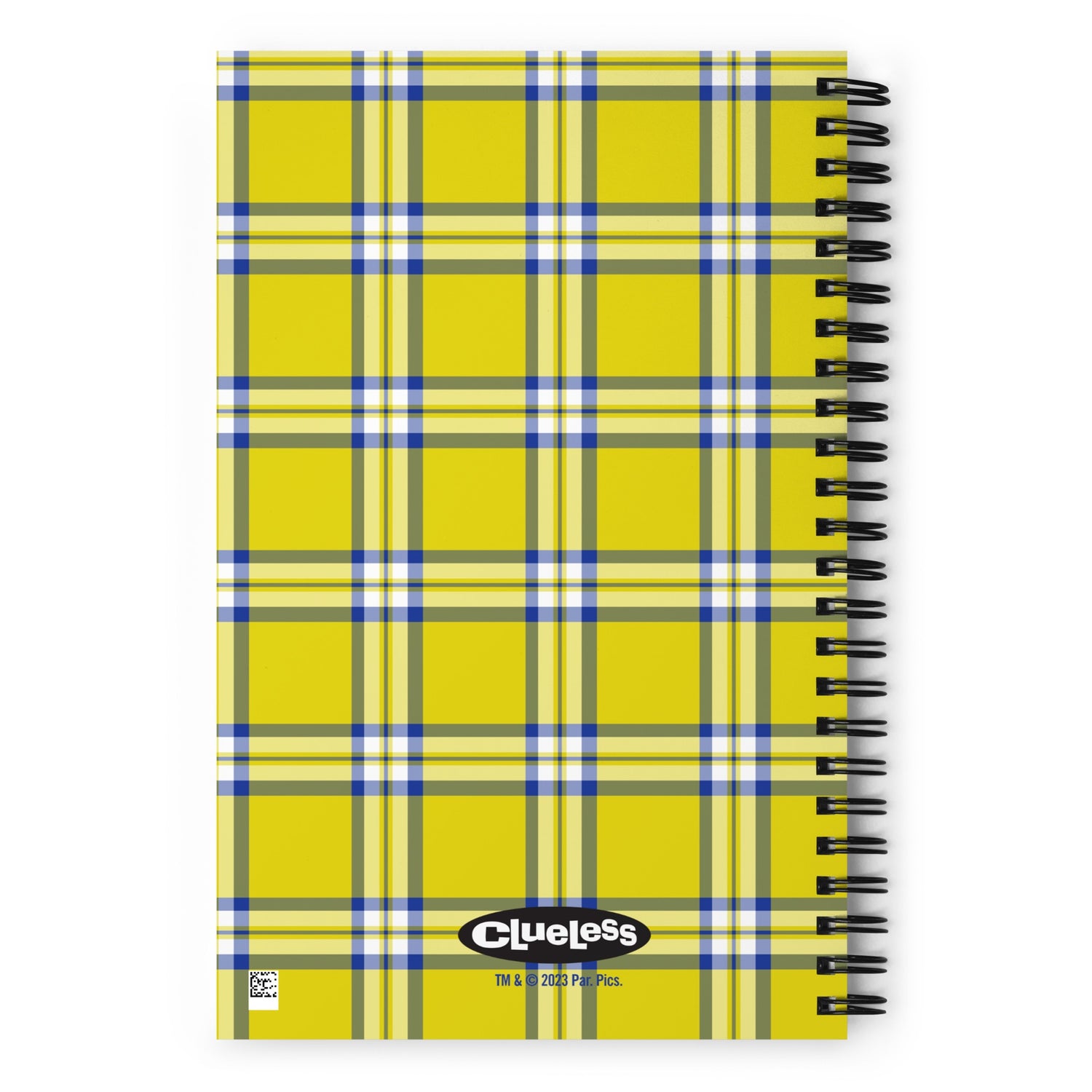 Clueless Yellow Plaid Spiral Notebook