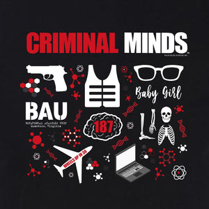 Criminal Minds Icon Mashup Erwachsene Kurzärmeliges T-Shirt