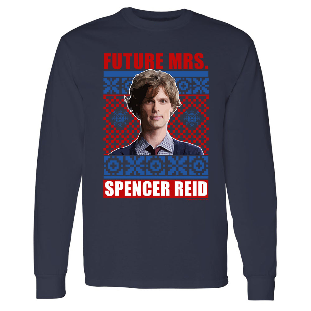 Criminal Minds Mrs. Spencer Reid Holiday Adult Long Sleeve T-Shirt