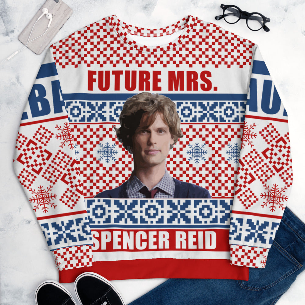 Criminal Minds Mrs. Spencer Reid Holiday Adult All-Over Print Sweatshirt