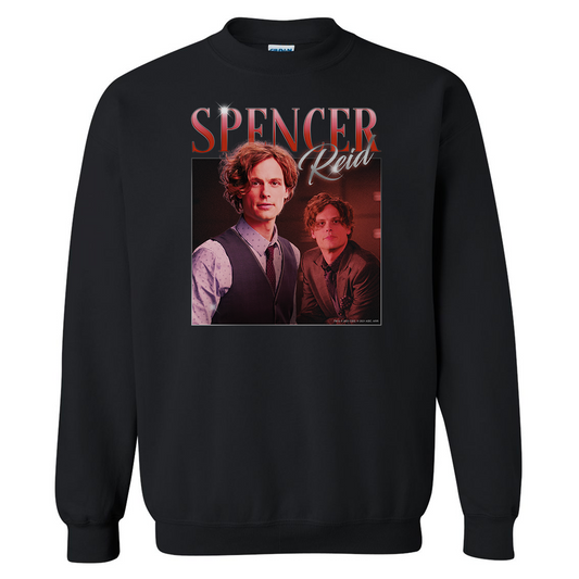 Criminal Minds 80's Spencer Reid Fleece Crewneck Sweatshirt