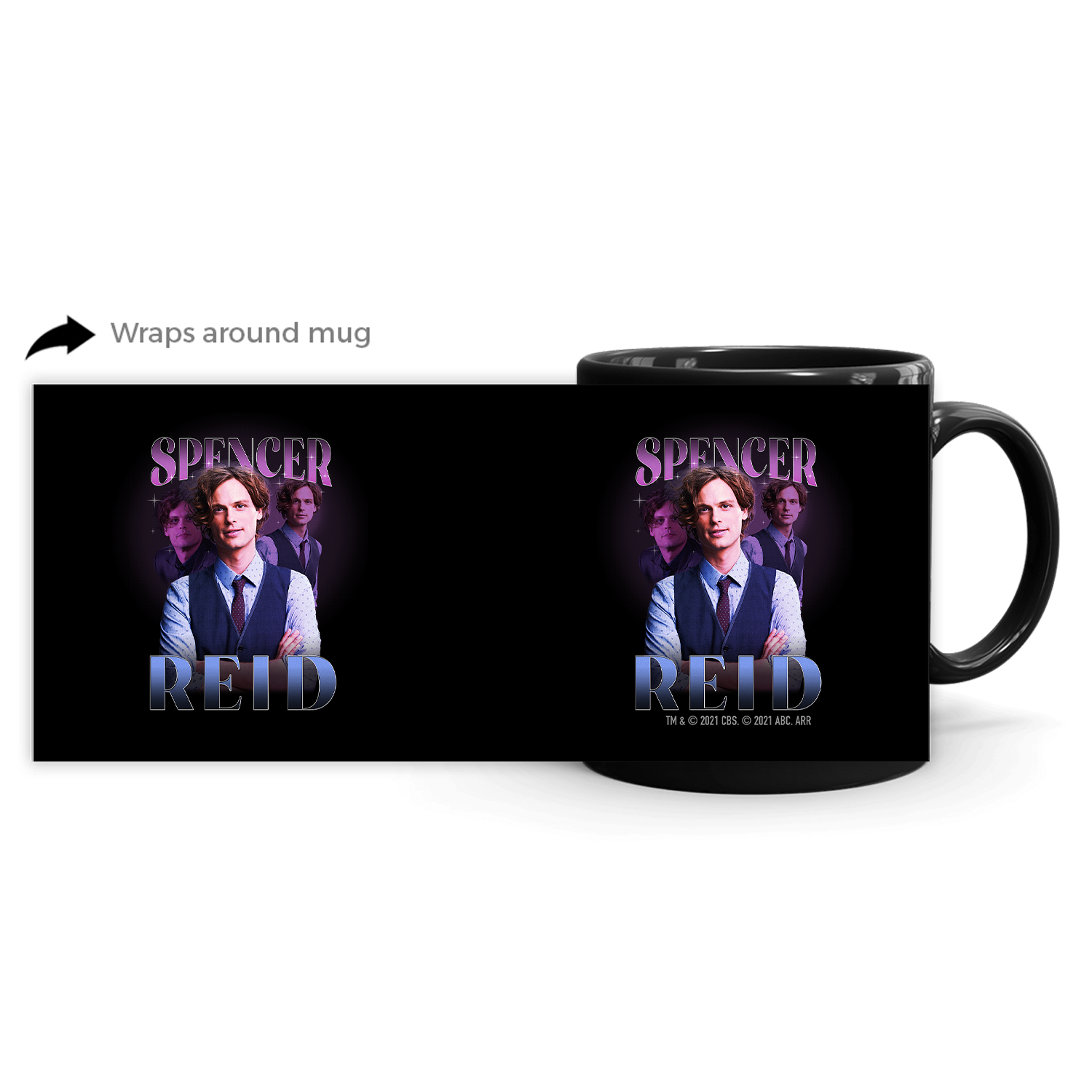Criminal Minds Spencer Reid Heart Throb Black Mug