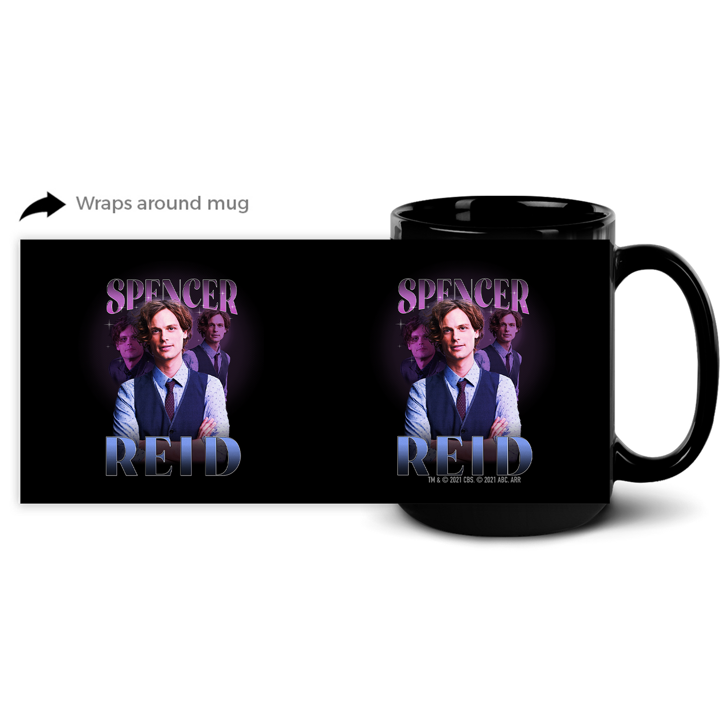 Criminal Minds Spencer Reid Heart Throb Black Mug