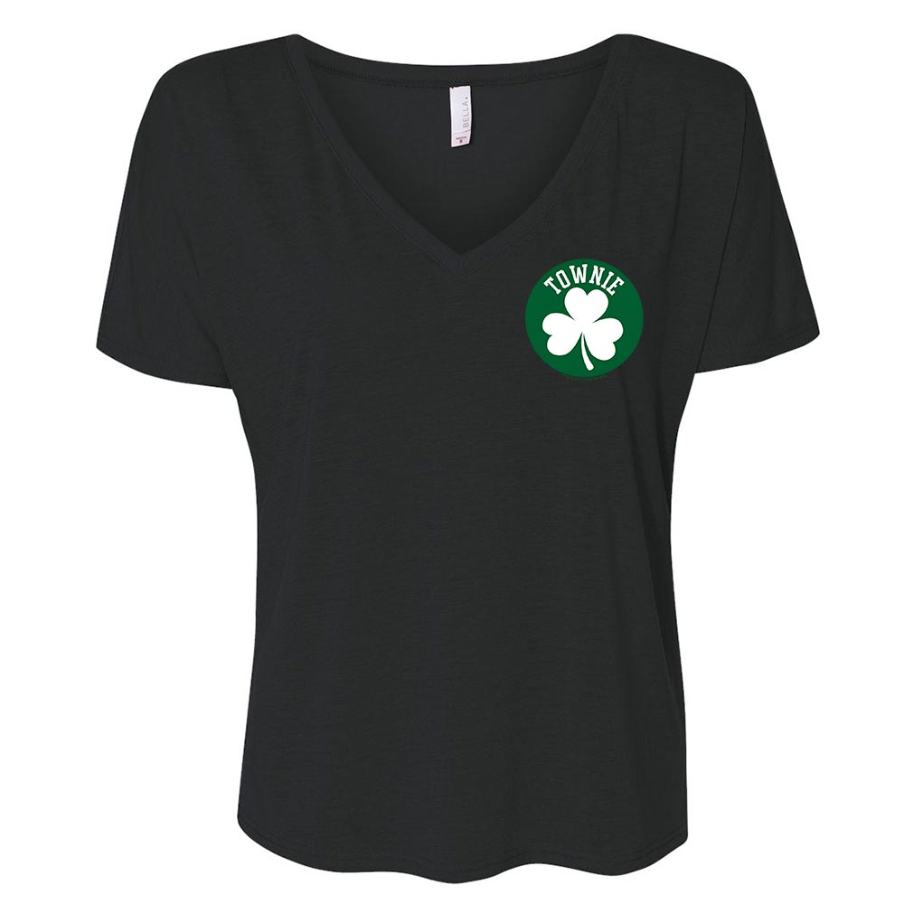 City on a Hill Shamrock Townie Women's Relaxed V-Neck T-Shirt