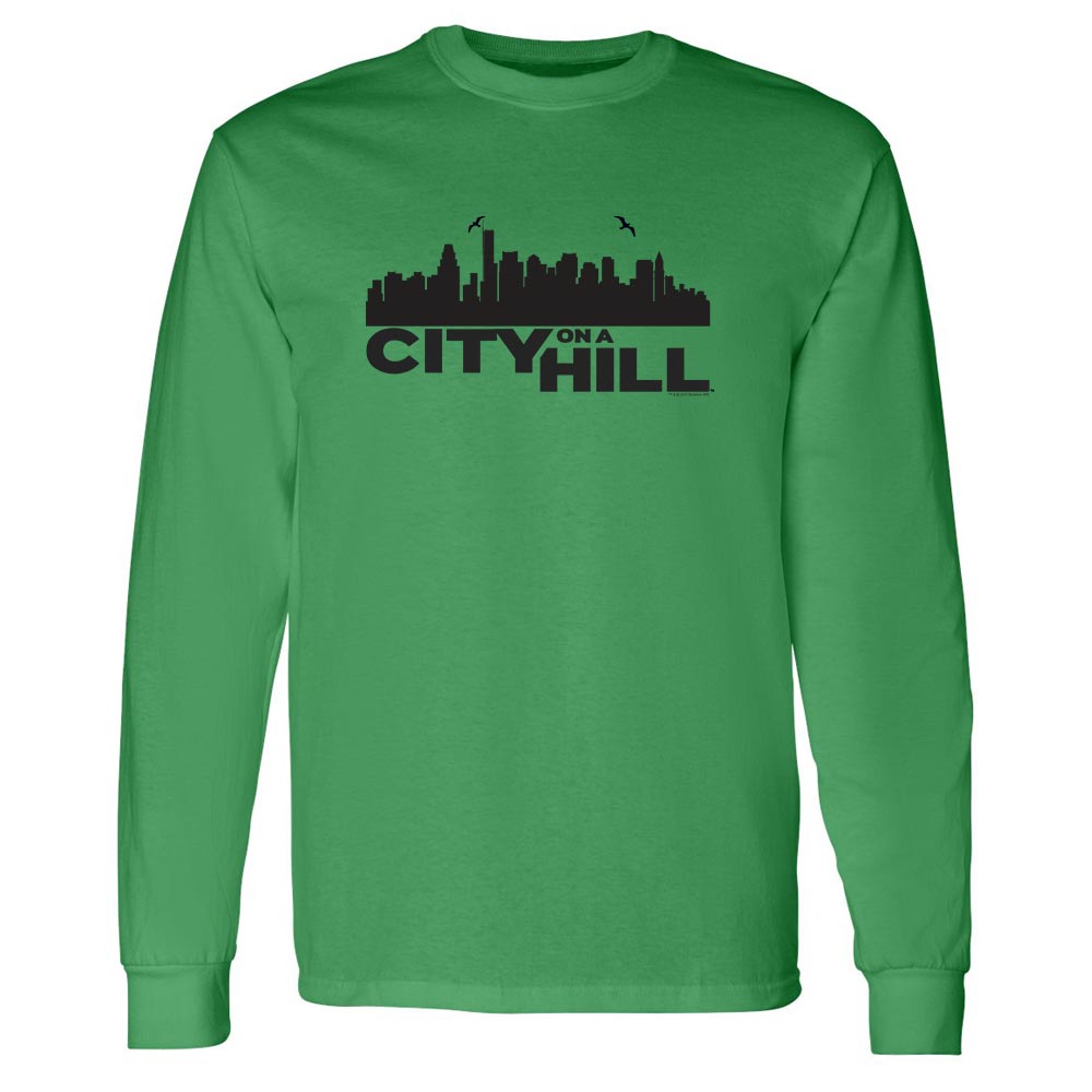 City on a Hill Skyline Adult Long Sleeve T-Shirt