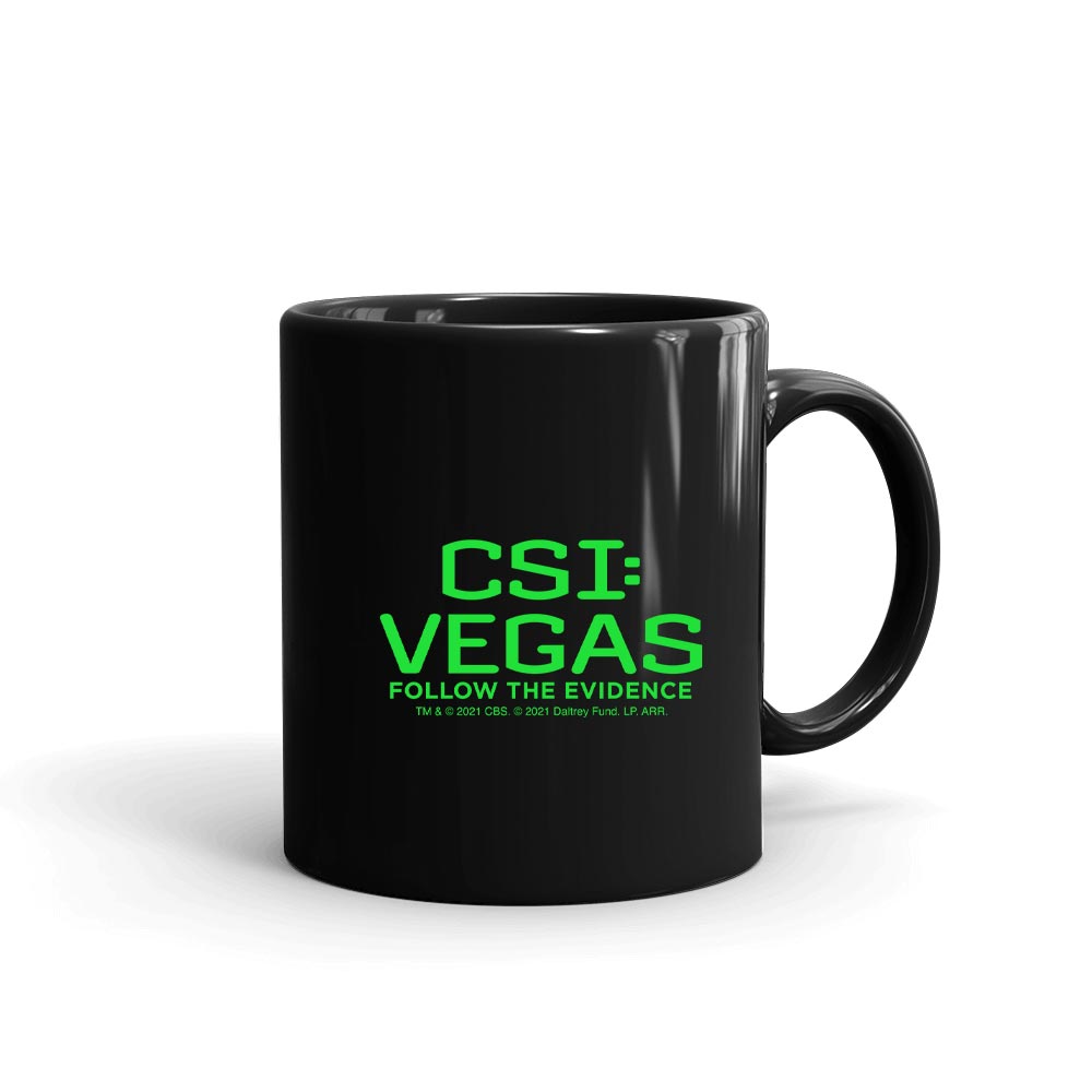 CSI: Vegas Follow The Evidence Black Mug