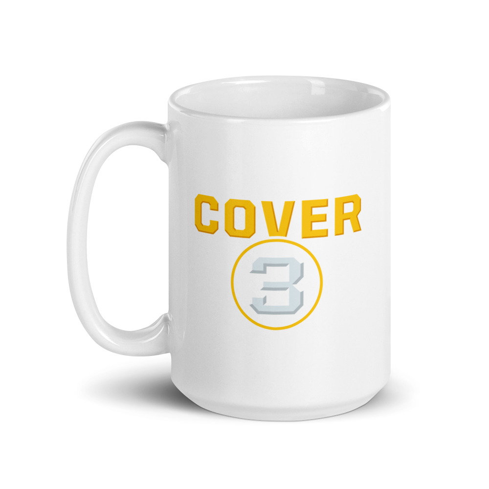 Cover 3 College Football Podcast Logo White Mug