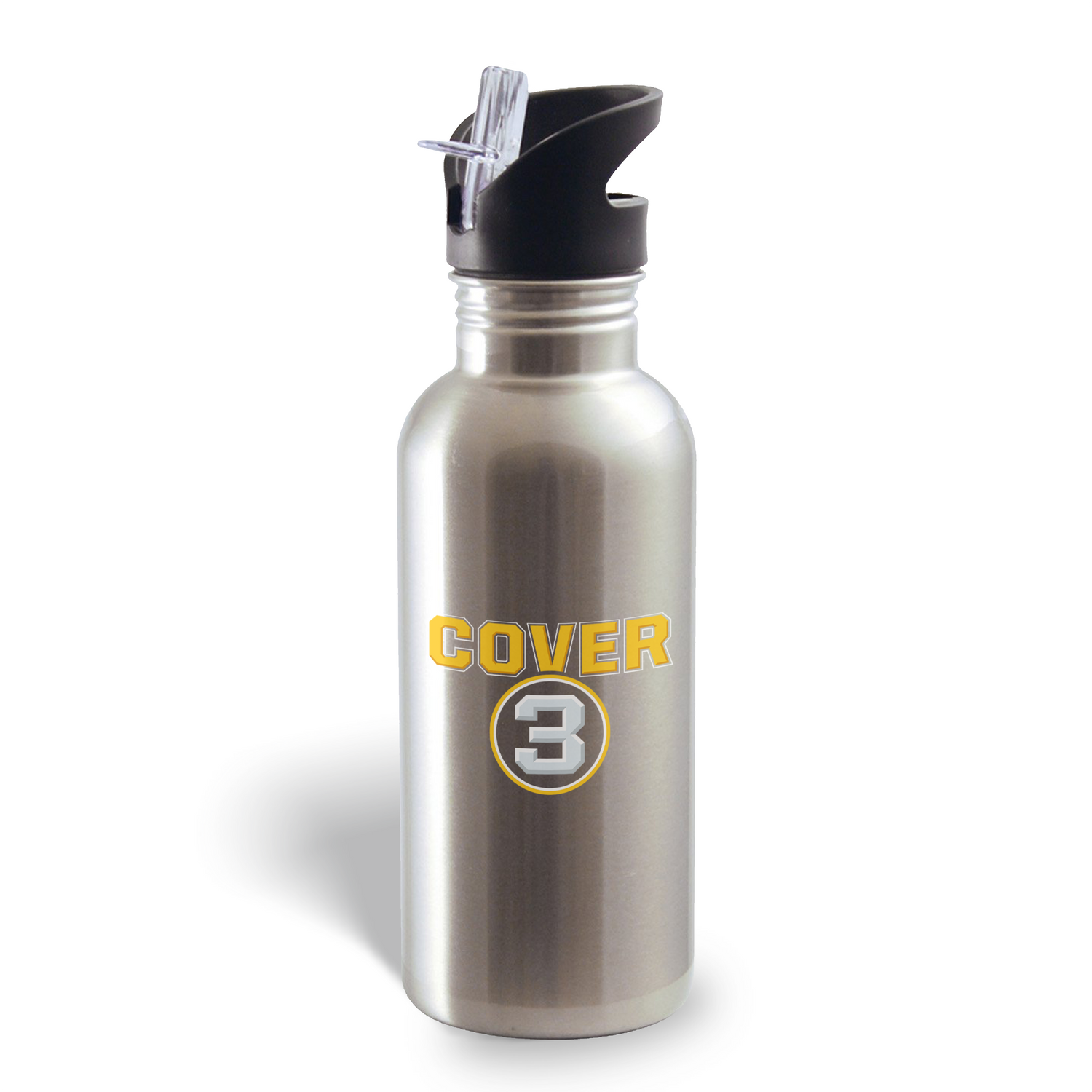 Cover 3 College Football Podcast Logo 20 oz Water Bottle