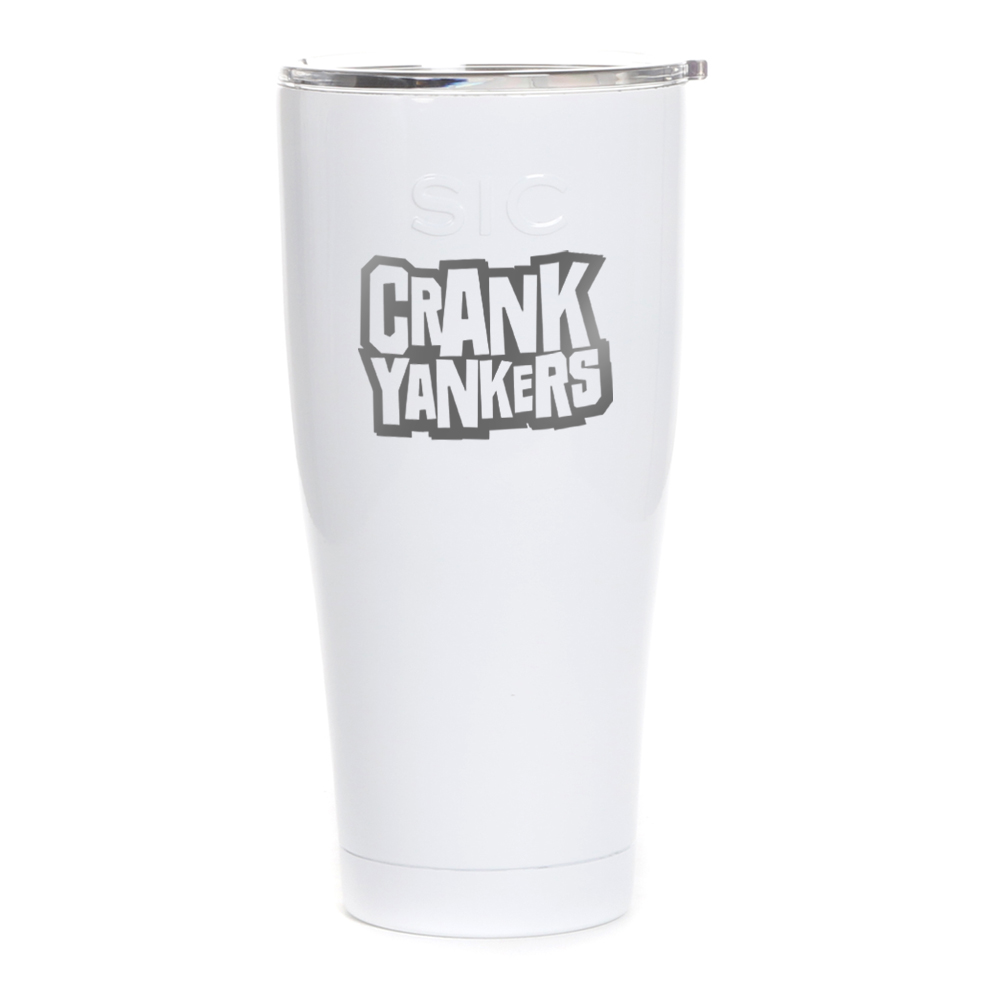 New York Yankees Personalized 30oz. Laser Etched White Tumbler