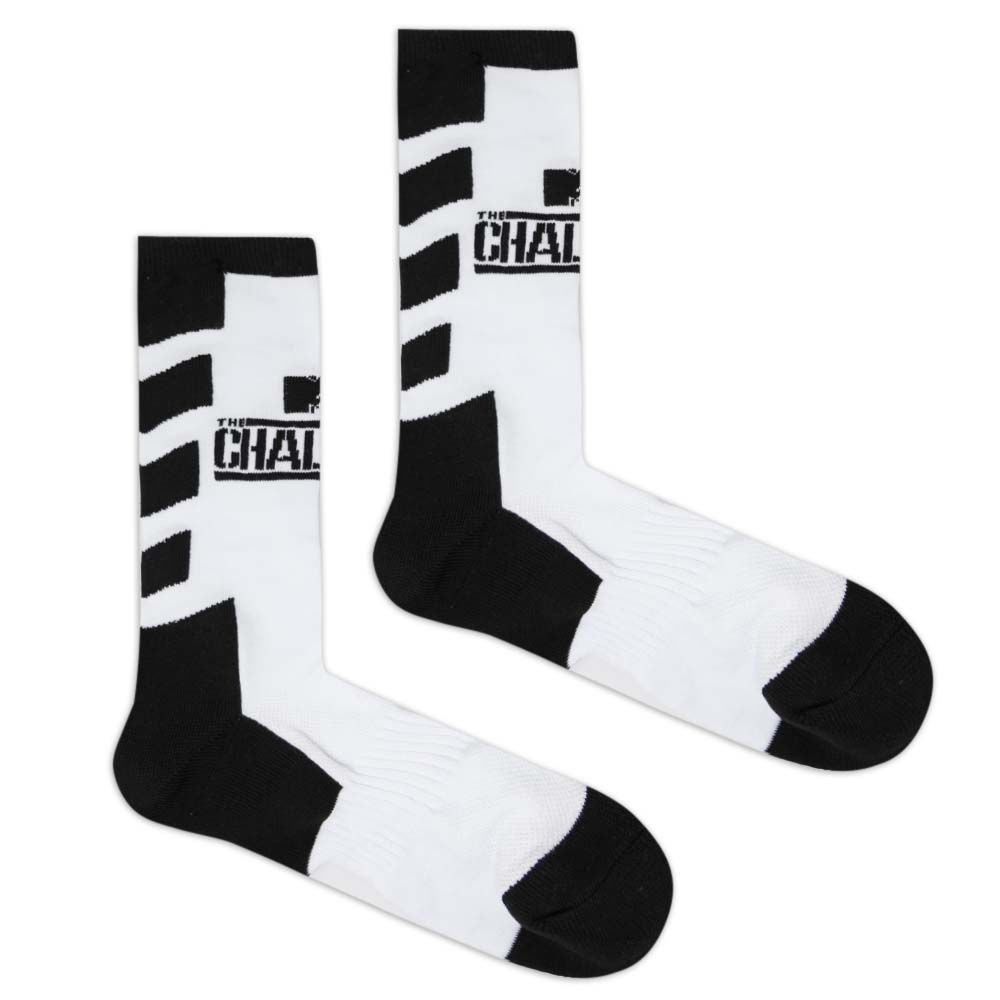 The Challenge Logo Black and White Socks