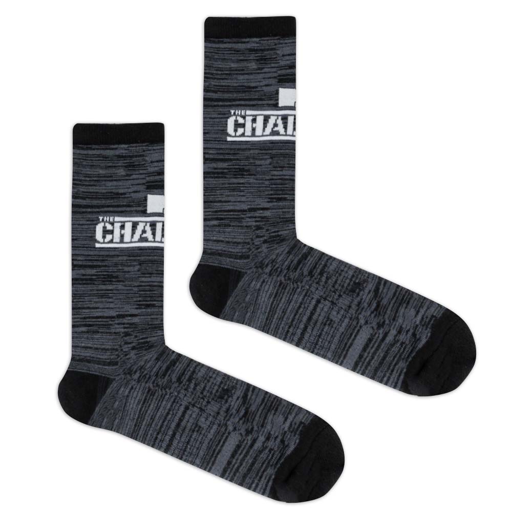 The Challenge Logo Black and Grey Socks