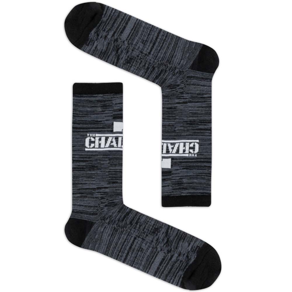 The Challenge Logo Black and Grey Socks