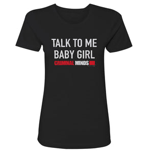 Criminal Minds Sprich mit mir Baby Mädchen DamenT-Shirt mit kurzen Ärmeln