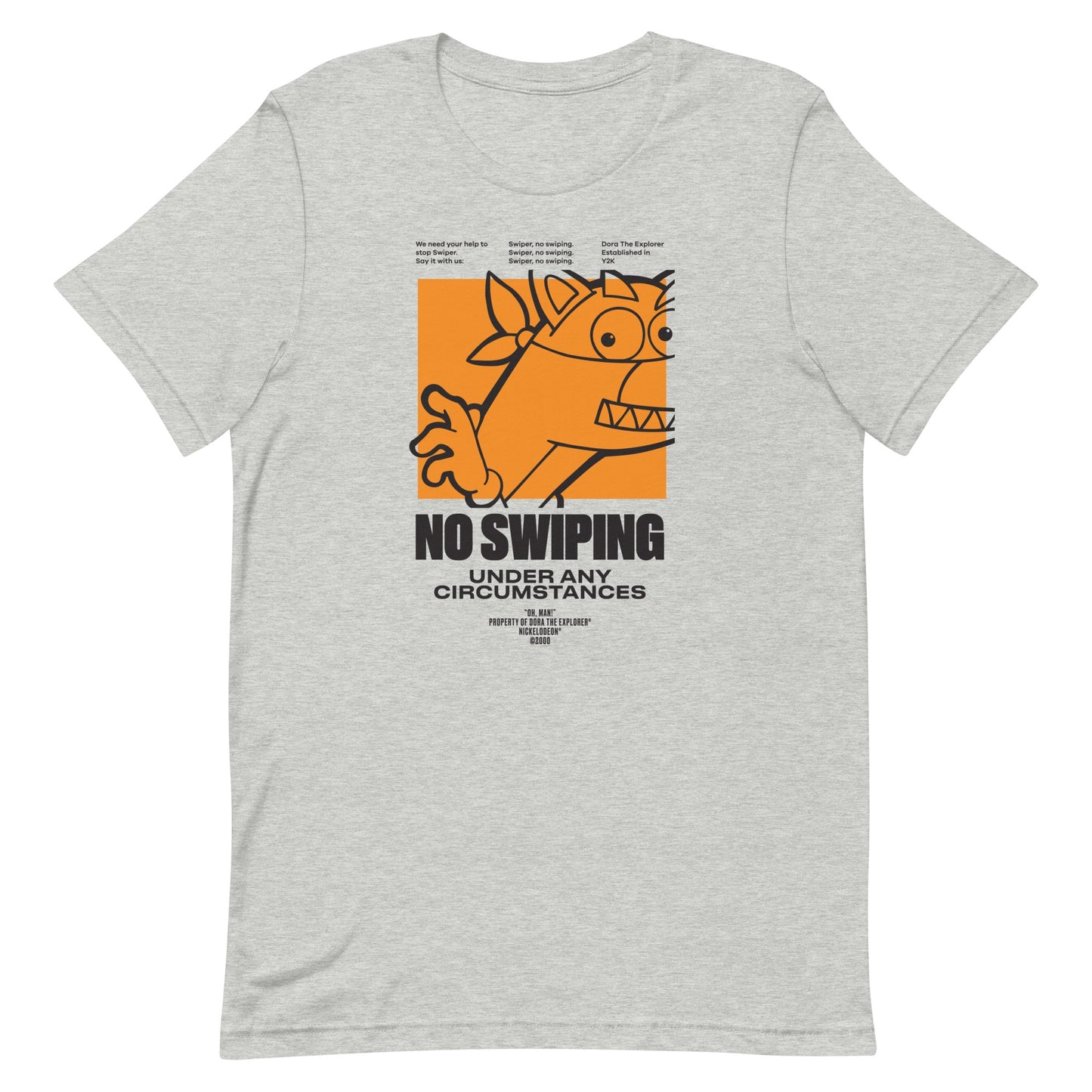Dora the Explorer No Swiping Adult Short Sleeve T-Shirt
