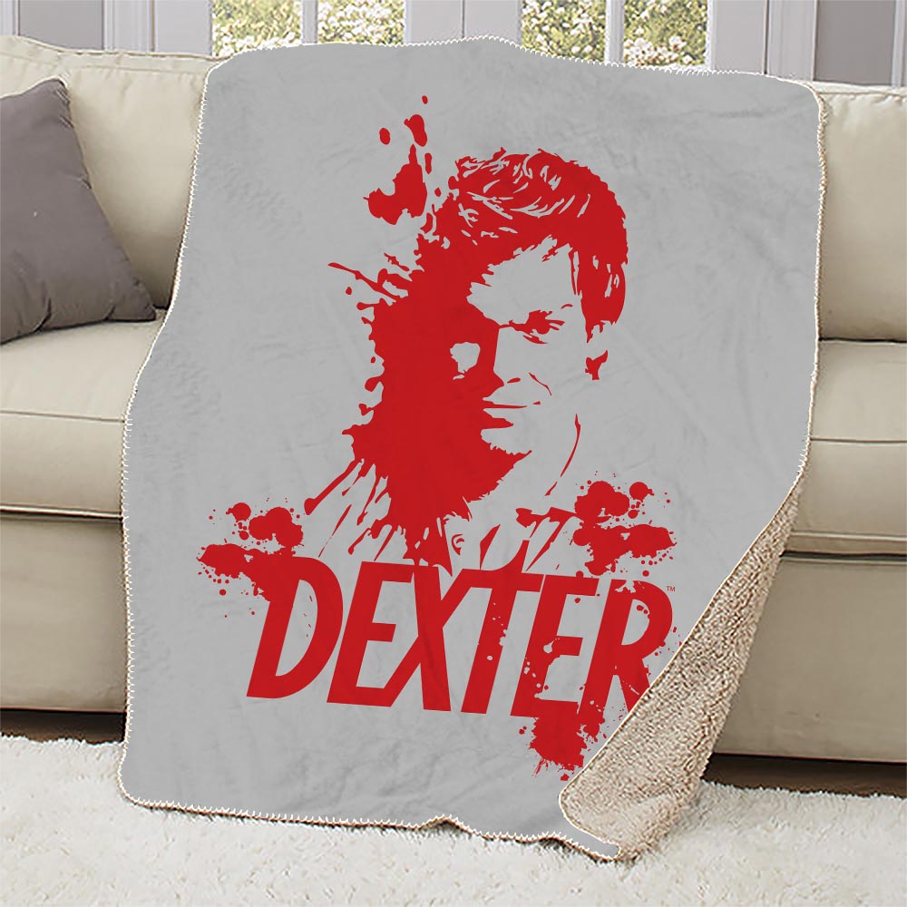 Dexter Blood Spatter Sherpa Blanket