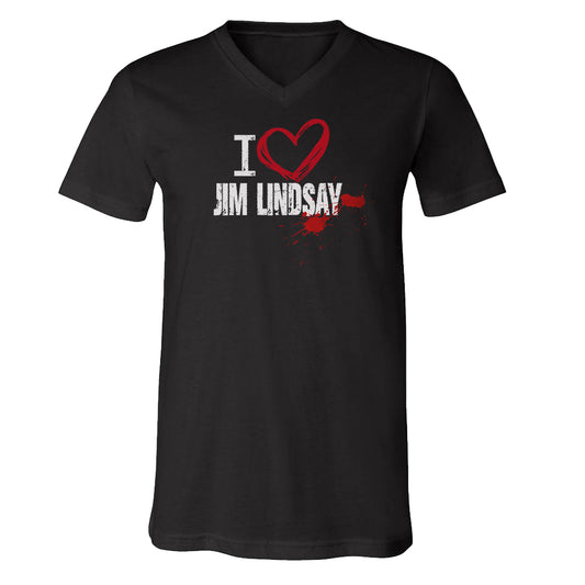 Dexter: New Blood I Heart Jim Lindsay Adult V-Neck T-Shirt